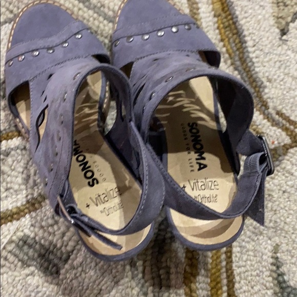 Sonoma vitalize ortholite purple suede heels sz 7 - Picture 7 of 10